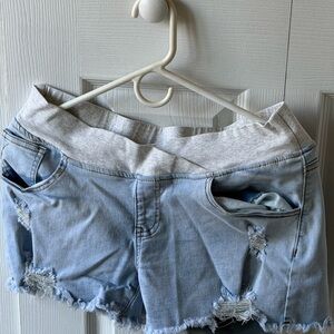 Pregnancy jean shorts